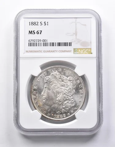 MS67 1882-S Morgan Silver Dollar NGC *6726