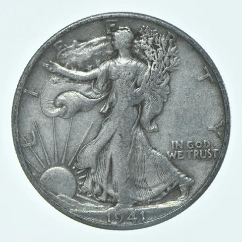 1941-S Walking Liberty Half Dollar CIRC VG+ 90% Silver