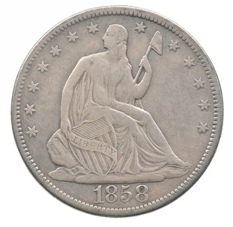 1858-S Seated Liberty Half Dollar a4631