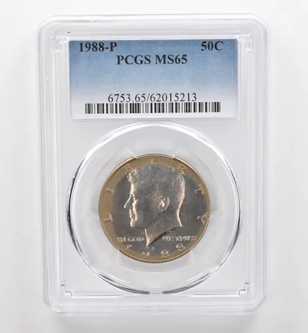 1988-P Kennedy Half Dollar MS65 PCGS Beautiful Tone *9267