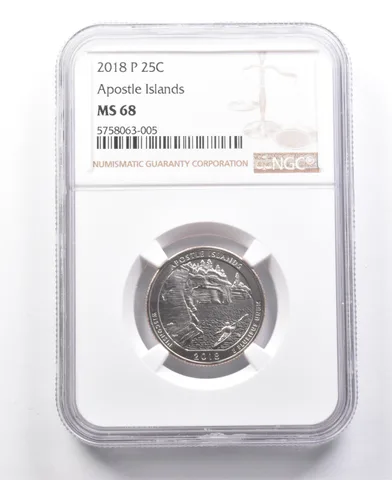 2018-P Washington Quarter Apostle Islands MS68 NGC a7688