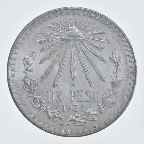 1934 Mexico 1 Peso Estate Coin Collection *271