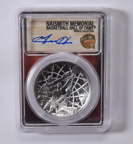 2020-P GRANT HILL SIGNED Basketball HOF Commemorative Dollar PR70 PCGS
