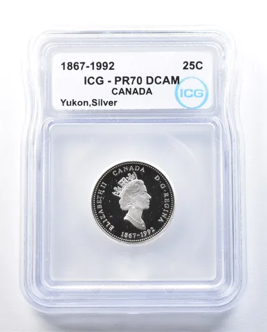1867-1992 Canada 25 Cents Silver Yukon PR70 DCAM ICG *8938