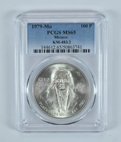 1979 Mo Mexico 100 Pesos MS65 PCGS Blue Label
