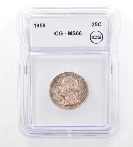 1958 Washington Quarter MS66 ICG Beautiful Tone a7353