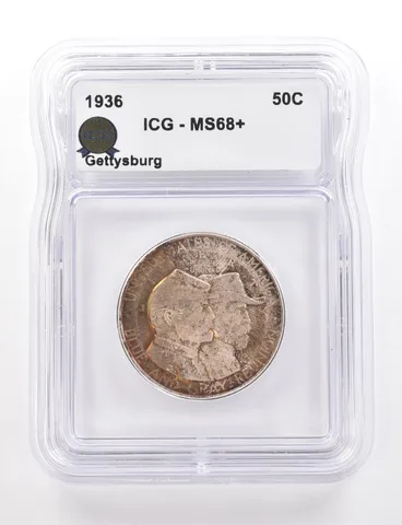 1936 Gettysburg Commemorative Half Dollar MS68+ ICG Beautiful Tone *3350
