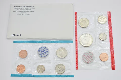 1970 Mint Set with Original Envelope & Flatpacks (10 coins)
