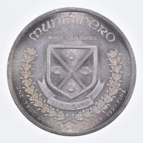 VINTAGE Wade - Ventures Mundinero .999 Fine Silver 1 Oz Round *568