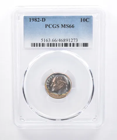 1982-D Roosevelt Dime MS66 PCGS Beautiful Tone *8298