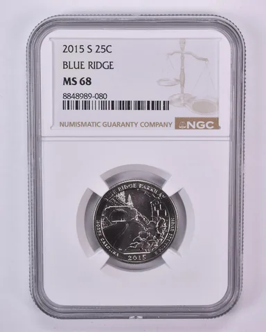2015-S Washington Quarter ATB Blue Ridge MS68 NGC
