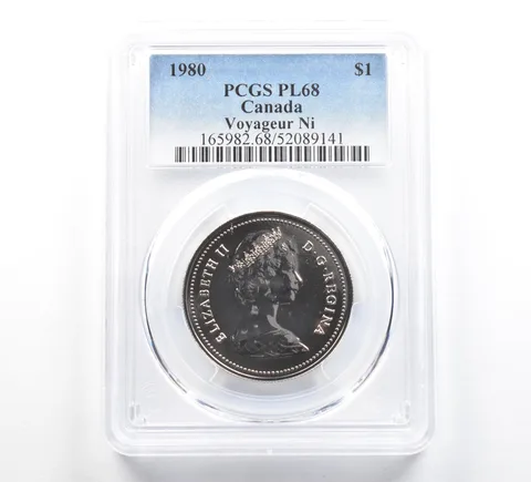 1980 Canada 1 Dollar Voyageur PL68 PCGS Blue Label