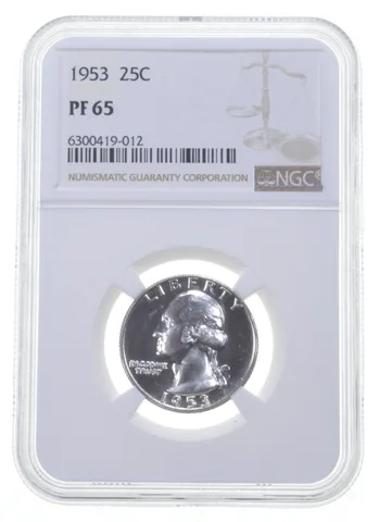 1953 Washington Quarter PF65 NGC PR Proof
