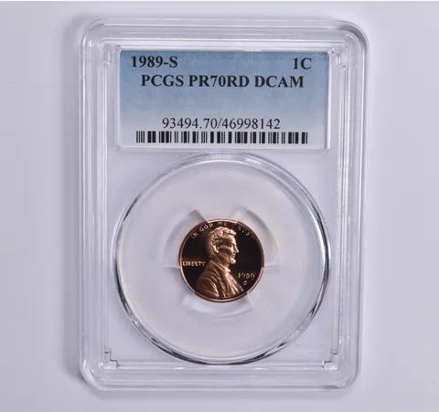 1989-S Lincoln Memorial Cent PR70 RD PCGS Blue Lbl
