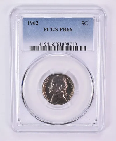 1962 Jefferson Nickel PR66 PCGS Beautiful Tone *1116