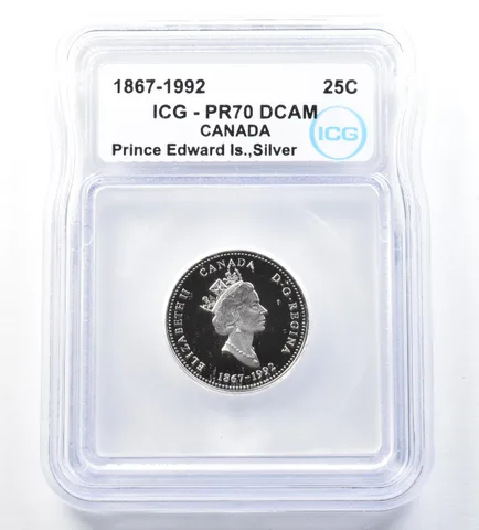 1867-1992 Canada 25 Cents Silver Prince Edward Island PR70 DCAM ICG *8934