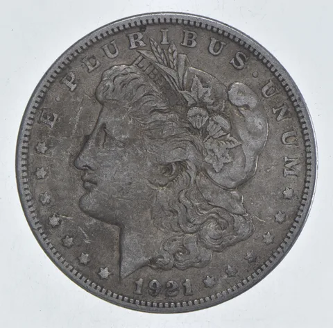 1921 Morgan Silver Dollar - Last Year Issue 90% $1 Bullion *505