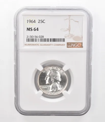 1964 Washington Quarter MS64 NGC Beautiful Tone Reverse *2352