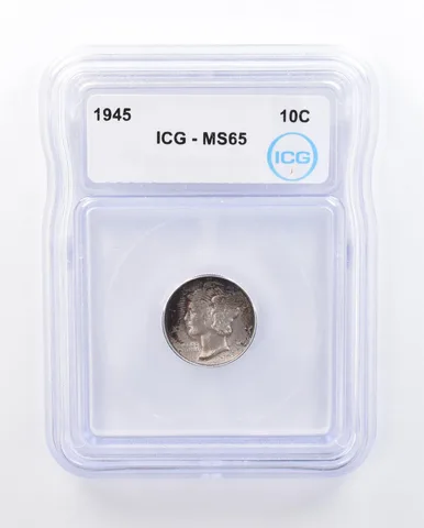 1945 Mercury Dime MS65 ICG Beautiful Tone a2723