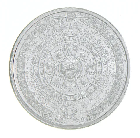1/10 oz Golden State Mint Silver Round Aztec Calendar .999 Fine Silver