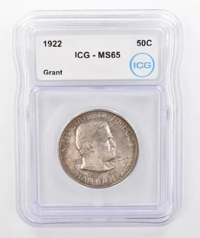 1922 Grant Commemorative Half Dollar MS65 ICG Beautiful Tone a0267