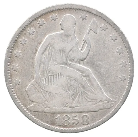 1858-O Seated Liberty Half Dollar a6108