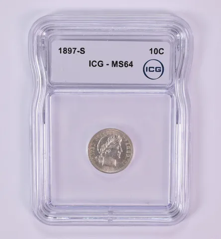1897-S Barber Dime MS64 ICG *1781