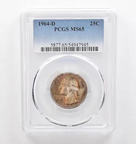 1964-D Washington Quarter MS65 PCGS Beautiful Tone *0296