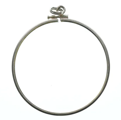 Sterling Silver 31.5 MM Coin Bezel Pendant Frame Edge *2190