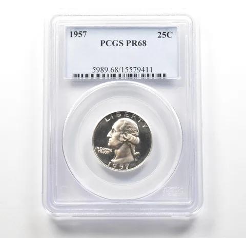 1957 Washington Quarter PR68 PCGS PQ a6277