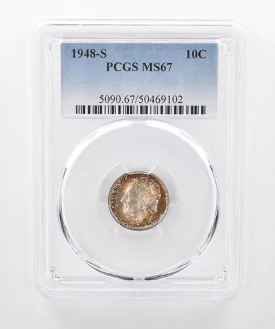 1948-S Roosevelt Dime MS67 PCGS Beautiful Tone a1413