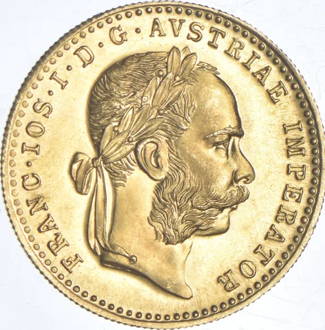 1915 ~ .1107 oz of PURE GOLD ~ AUSTRIAN ~1 DUCAT ~ BU PROOF~LIKE