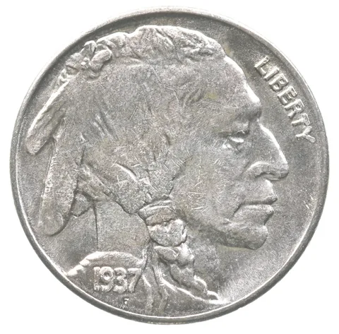 1937-S Indian Head Buffalo Nickel a0756
