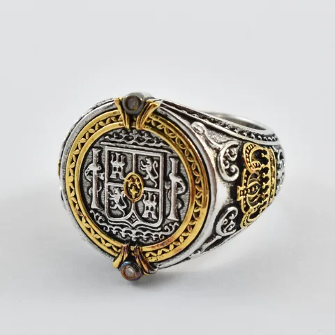 1784 El Cazador Signet Ring Real Pirate Treasure *4740