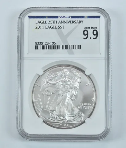 2011 American Silver Eagle Mint State 9.9 NGC X NGCX