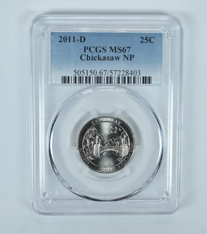 2011-D Washington Quarter ATB Chickasaw MS67 PCGS