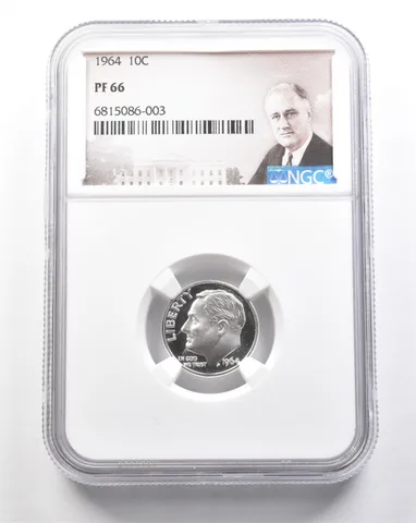 1964 Roosevelt Dime PF66 NGC PQ *7464