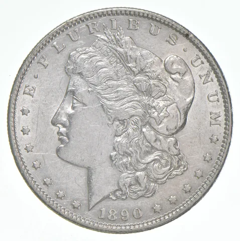 AU+ 1890-S Morgan Silver Dollar (1 coin)