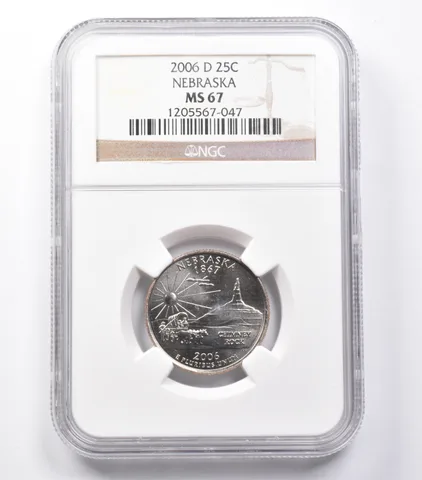 MS67 2006-D Washington State Quarter Nebraska NGC *5413