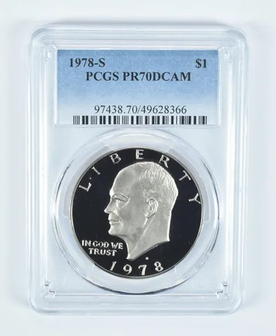 1978-S Eisenhower $1 PR70 DCAM PCGS Blue Label