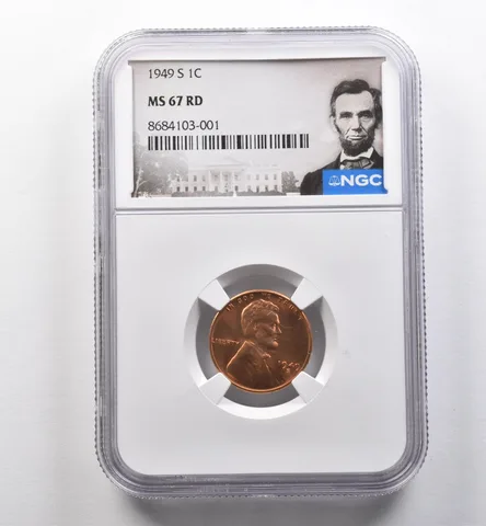 1949-S Lincoln Wheat Cent MS67 RD NGC *2253