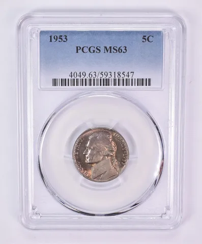 1953 Jefferson Nickel MS63 PCGS Beautiful Tone *1139