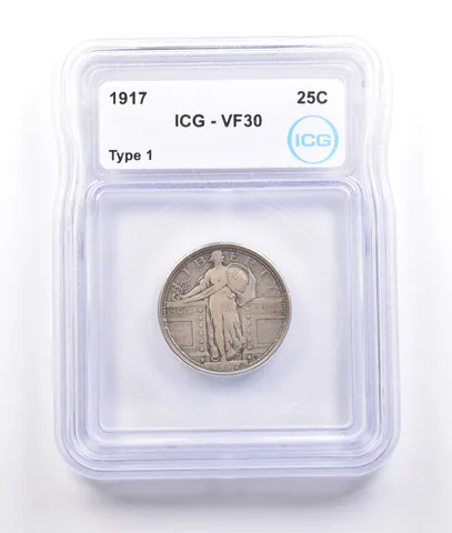 1917 Standing Liberty Quarter Type 1 VF30 ICG *6873