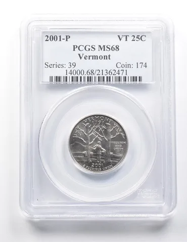 2001-P Washington State Quarter Vermont MS68 PCGS a9424