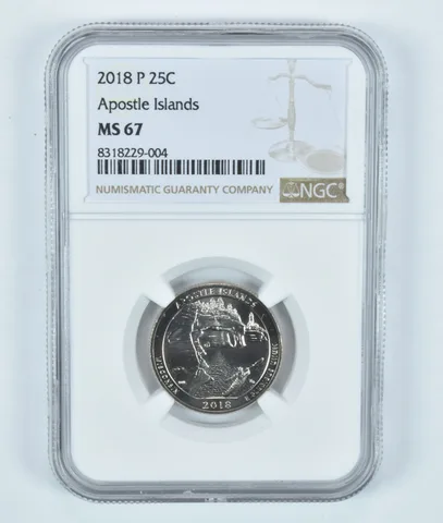 2018-P Washington Quarter Apostle Islands ATB MS67 NGC
