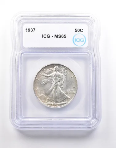 1937 Walking Liberty Half Dollar MS65 ICG *5184
