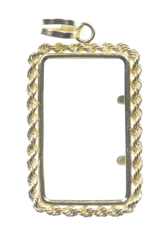 14k 1.4g Gold Bezel Rectangle *6562