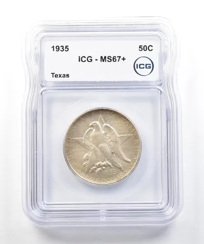 1935 Texas Commemorative Half Dollar MS67+ ICG *3245