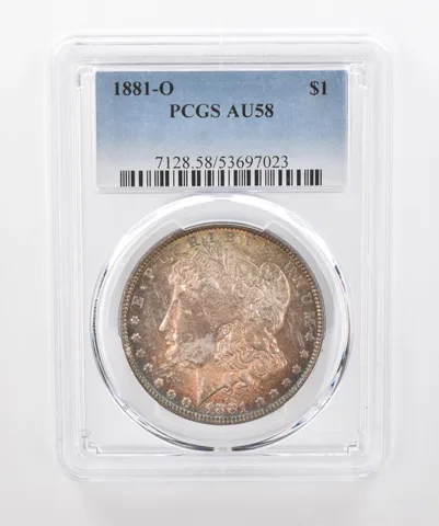 1881-O Morgan Silver Dollar AU58 PCGS Beautiful Tone *1492