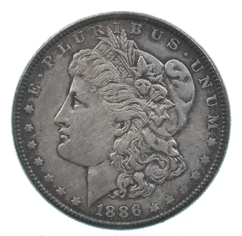 Early - 1886 Morgan Silver Dollar - 90% US Coin *674